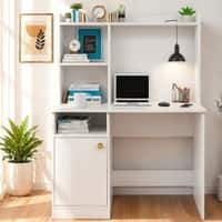 Spydercraft Indus Modern Study Table in White Finish