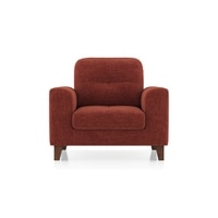 Verona Essential 1 Seater Fabric Sofa In Dark Coral Colour