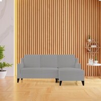 Right Aligned 2 Seater Right Aligned Chaise Light Grey Sofa Cover