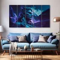 The Castle Decor Lord Shiva Wall Painting Wooden Framed 27x48 Inch (Style 5)