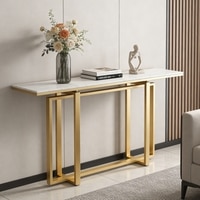 Elegant Metal Console Table in Gold Colour