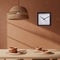 Aries Zodiac Wood Wall Clock with Minimal White Dial