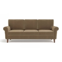 Oxford 3 Seater Fabric Sofa in Fawn Velvet Colour