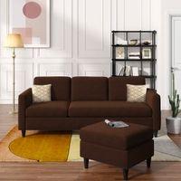 Monznij Sectional Fabric Sofa - Brown