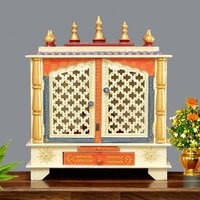 D'Dass Sheesham and Mdf Wooden Home Temple For Pooja Mandir For Home