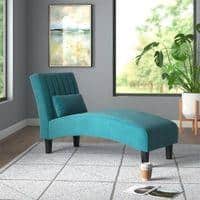 Fiest Velvet Chaise Launger in T Blue Colour