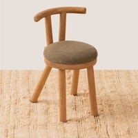 Kiko Solid Wood Comfy Chair in Brown Colour