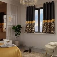 Stoa Paris Satin Window Curtain, 70% Blackout Curtains,   Privacy Lining, Pack of 2, Versailles - Regal Slate with Back Lining