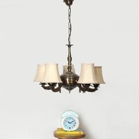 Devansh Dual Steel Metal  Wallmounted Lamp With Cotton Steel Metal  Shade