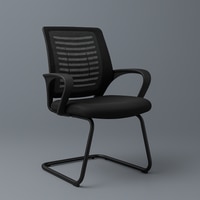 Kepler Brooks Elan Visitor Chair in Black Colour