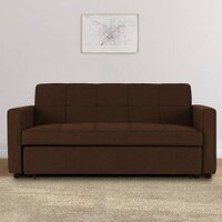 Medas 3 Pull Out Sofa Cum Bed In Brown Colour