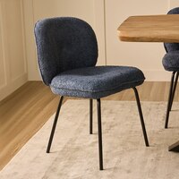 Quantuva Fabric Dining Chair in Blue Colour