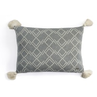 Gianna Light Grey Melange  And Natural Cushion Cover 18X18 Inches