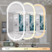 Oblong LED Mirror with Backlit Edge for Modern