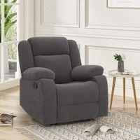 Avalon Fabric One Seater Manual Recliner in Grey Colour