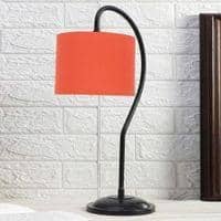 Orange cotton Curvy table lamp with Iron Base (SP04)