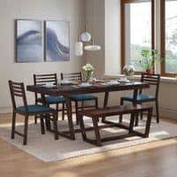 Caprica Dining Bench In Mango Walnut Finish