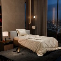 Stoa Paris Comforter for Single Bed, 300TC Satin Comforters in Ivory Ivory