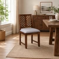 Alaca Sheesham Wood Dining Chairs in Rustic Teak Finish Set of 2