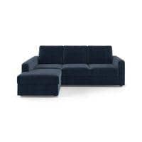 Apollo Compact Sofa (Colour : Salsa Red, Cushion : Hard, Back Type : High Back, Seating Capacity : Left Aligned 2 Seater + Left Aligned Chaise + Ottoman)