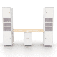 Dynamo 2 Seater Study Table  Pink In Pink Colour