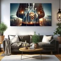 The Castle Decor Corporate Wall Painting Wooden Framed 27x48 Inch (Style 1)