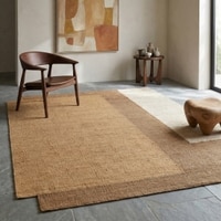 Jaipur Rugs Soft Geometric Jute Dhurrie Rug Brown 5x8 ft