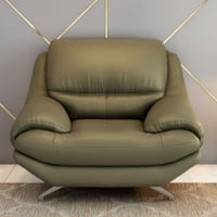 Clarkson 1 Seater Leatherette Sole in Olive Green Colour