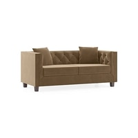 Windsor Luxe 2 Seater Fabric Sofa in Fawn Velvet Colour