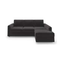 Apollo Compact Sofa (Colour : Pebble Grey, Cushion : Soft, Back Type : Regular, Seating Capacity : Right Aligned 2 Seater + Right Aligned Chaise)