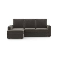 Apollo Compact Sofa (Colour : Smoke, Cushion : Soft, Back Type : High Back, Seating Capacity : Left Aligned 2 Seater + Left Aligned Chaise)