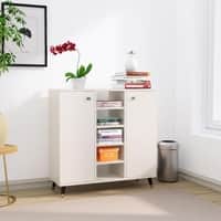 Hexa Engineered Wood Bookshelf Multipurpose Storage Rack in Frosty White