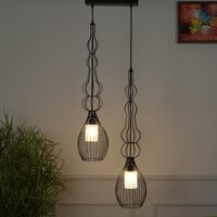 Onza Black Metal Dual Pendant Light