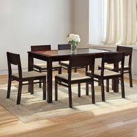 Floyd 6 Seater Dining Table Glass Top With Set Of 6 Kerry Dining Chairs