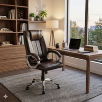 Adiko High Back Executive Chair In Brown