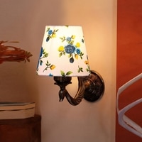 Devansh Metal Electric Wall Light in Antique Gold Colour with Multi Shade Count of 1 Light