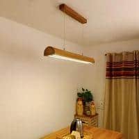 Alba 36 Brown Wooden LED Hanging Lamp