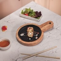 Ireka Home Back in Black Wooden Serving Board – Black Finish