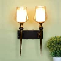 Eliante Phiora Gold And Brown Iron Wall Light With E27 Holder In Gold And Brown Colour