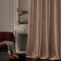 Stoa Paris Velvet Curtains for Door, Premium Dim-Out Curtain for Pack of 1, Date Night - Parisian Blush
