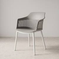 Kepler Brooks Senora Cafeteria Dining Chair in Grey Colour