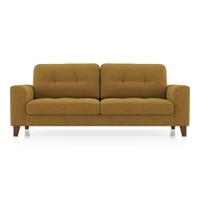 Verona Essential 3 Seater Fabric Sofa In Ochre