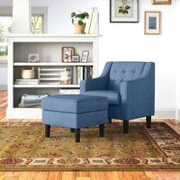Pearson Accent Chair With Ottoman Blue