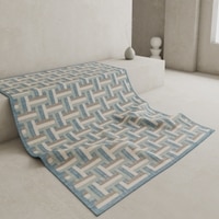 Jaipur Rugs Soft Abstract Wool Viscose Tufted Rug White 5x9 ft