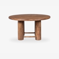 Elysianis Leewell Solid Wood 6 Seater Dining Table in Brown Finish