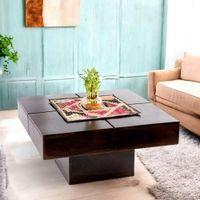 Montreal Sheesham Wood Coffee Table In Walnut Finish