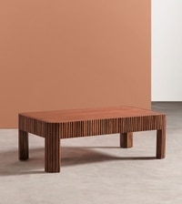 Bulbul Solid Wood Coffee Table In Dark Brown Finish