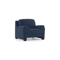Farina Premium 1 Seater Fabric Sofa in Lapis Blue Colour