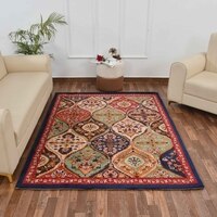 Multicolor Traditional Machine Made Polyester 2 X 5 Feet Carpet