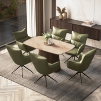 Nola Compact 6 Seater Dining Table With Set of 3  Beck Dining Chair